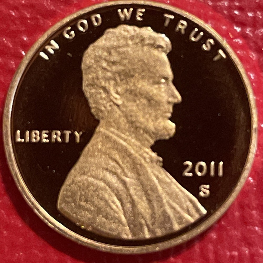2011 S Lincoln Shield Cent Proof penny from US proof mint proof set
