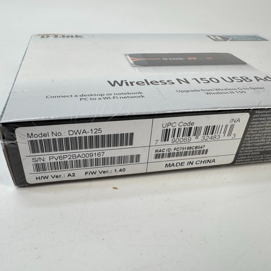 D-link Wireless N 150 USB Adapter NEW SEALED