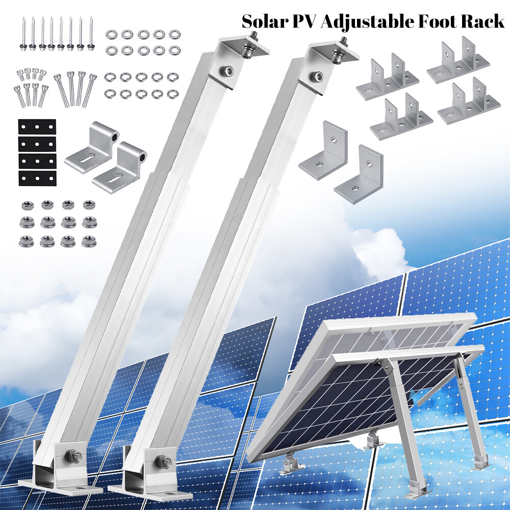1-4Pair Solar Panel Mounting Brackets Adjustable Angle Panel Tilt Mount Bracket
