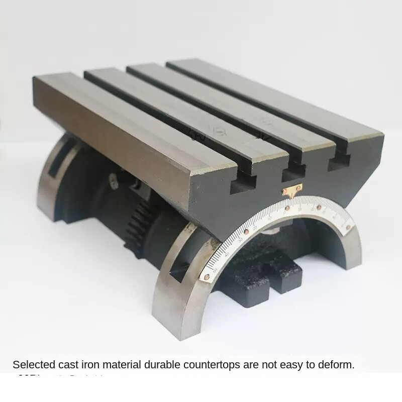 Tilting Table Adjustable Angle Table Milling Machine Table 7/10/12 Inch