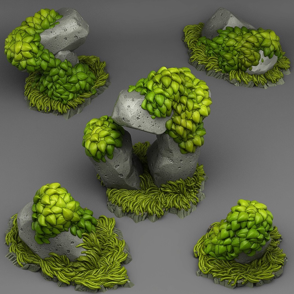 Grassy Rocks Legion Terrain Scenery Tabletop Miniatures 28mm