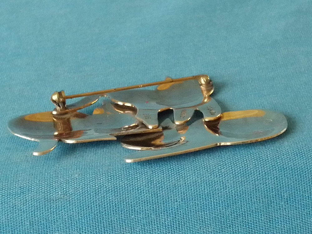 925 Sterling Silver brooch. Cats. Mexico 2000.