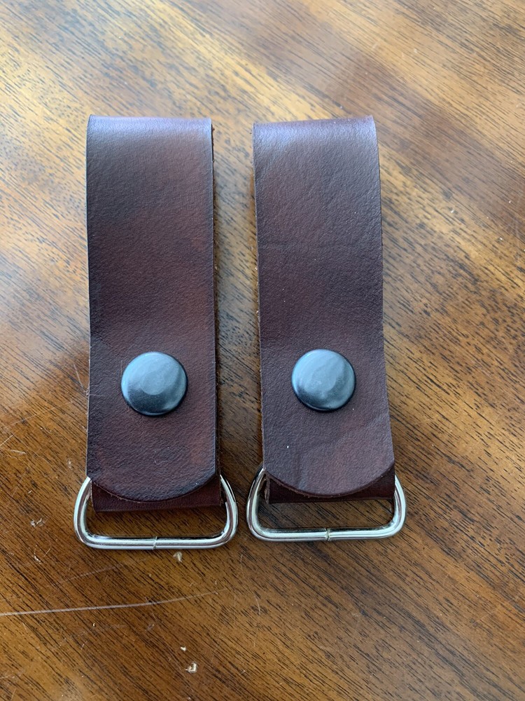 2 Handmade Leather Danglers For Mora Plastic Sheath (Dangler Only)