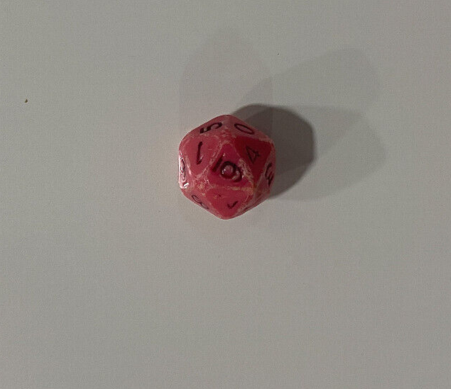 Dungeons and Dragons Opaque Pink d20 D&D