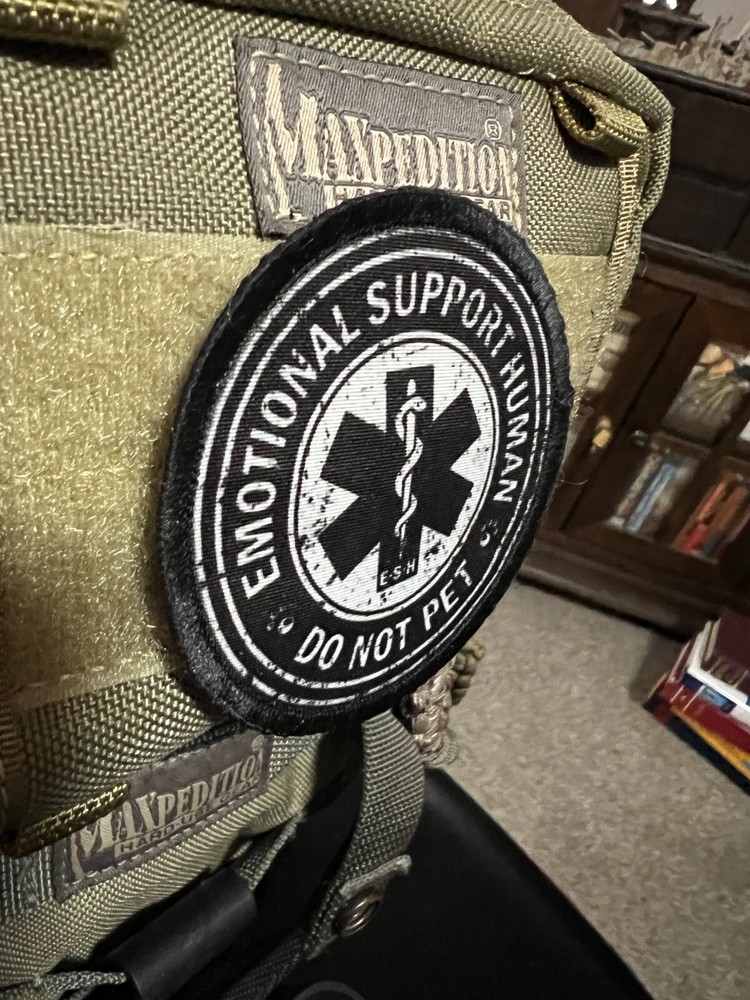 Emotional Support HUMAN Do Not Pet Funny Morale Patch