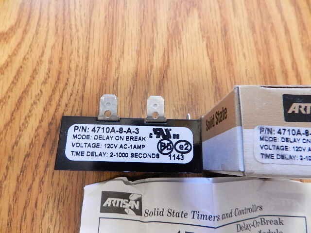 NIB Artisan Solid State Timer 44710A-8-A-3 ON DELAY 120V 2-1000 SECONDS