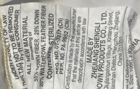 Siberian Goose Down Comforter, 100% Egyptian Cotton White (Size: King /106 x 90)