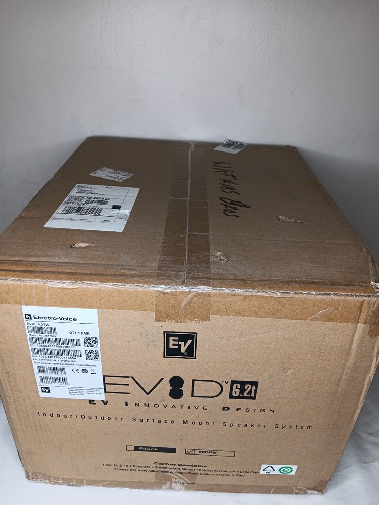 Electro-Voice (EV) EVID6.2TW 2‑Way Passive Speaker (White)(Pair)