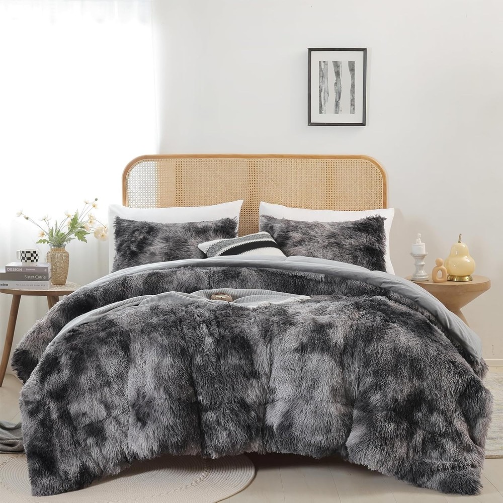 Luxury Fluffy Bedding Set - Soft Shaggy Queen