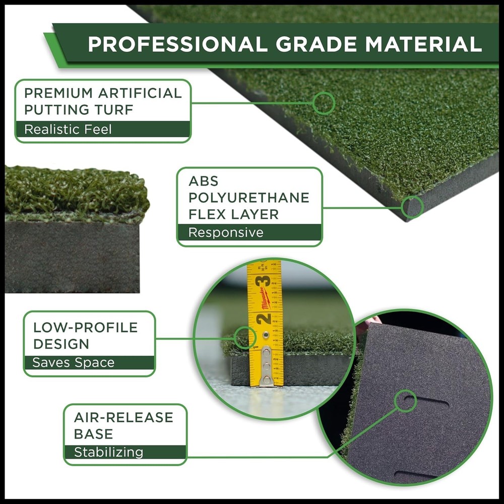 SIGPRO Hitting Strips - Professional-Grade, Replaceable Golf Hitting Mat - Re...