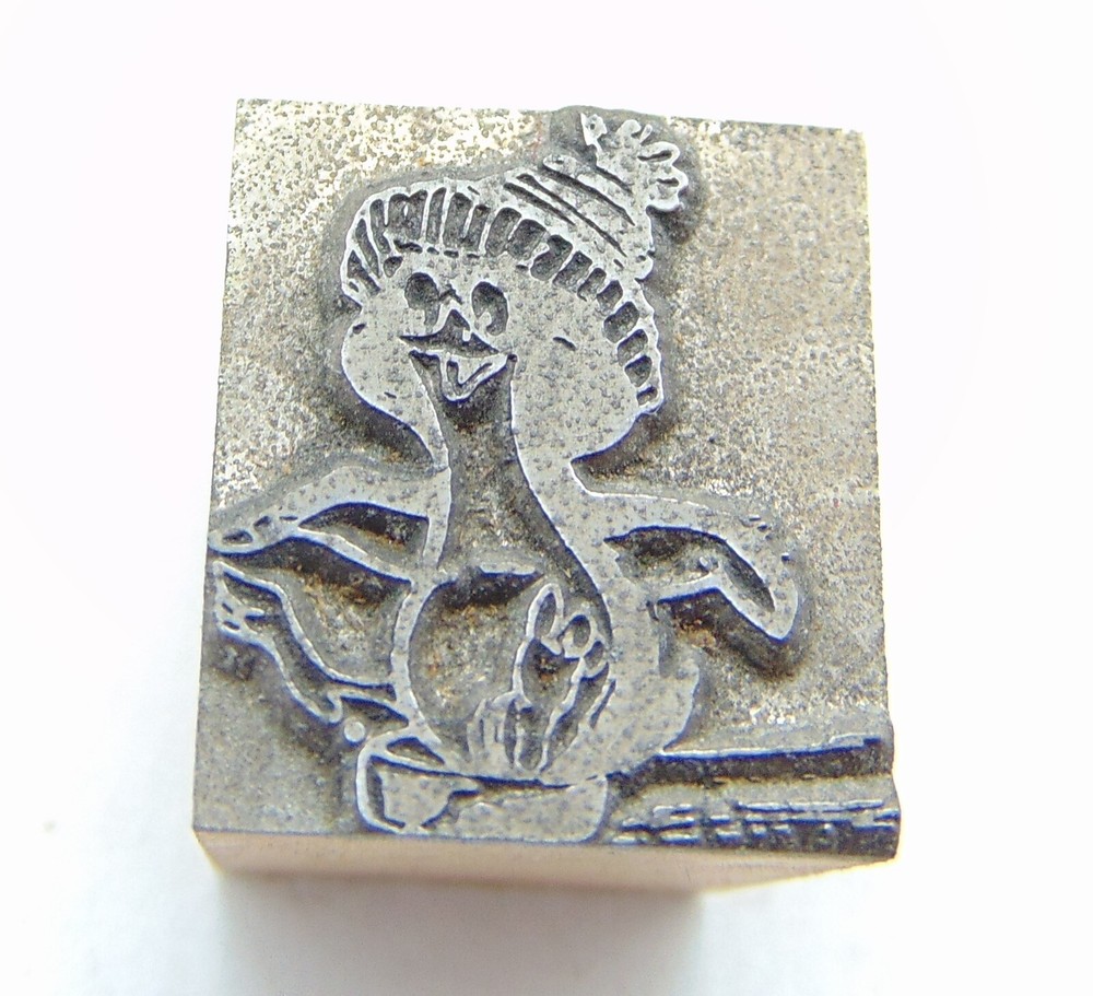 Printing Letterpress Printers Block Penguin With Stocking Cap