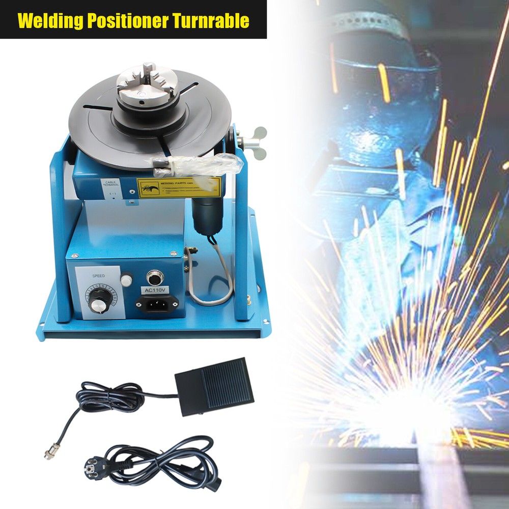Rotary Welding Positioner With Adjustable Speed and Tiltable Table