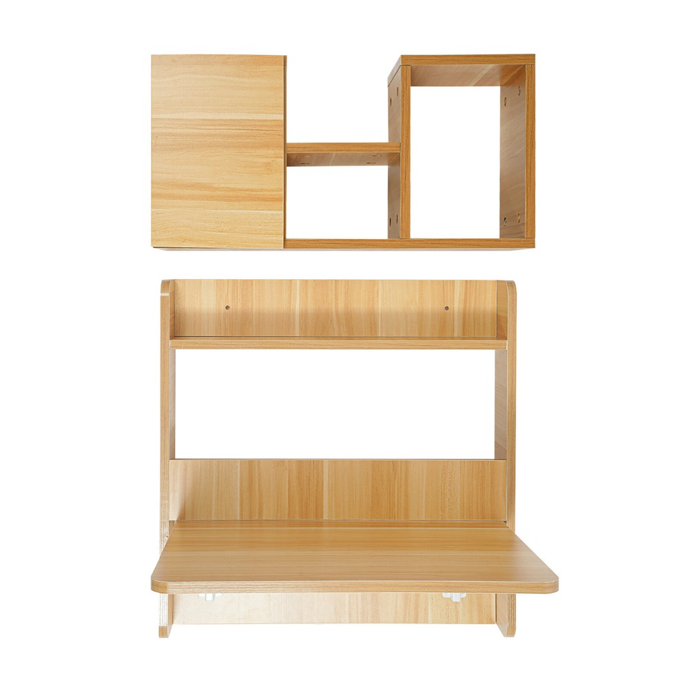 Wall Mounted Bookshelf Folding Space Saving Wall Mounted Table Laptop Desk