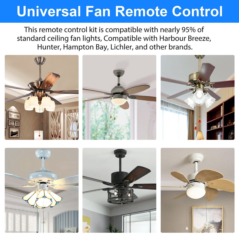 Universal Wireless 15M Timing Remote Control Receiver Ceiling Fan Lamp Light Kit