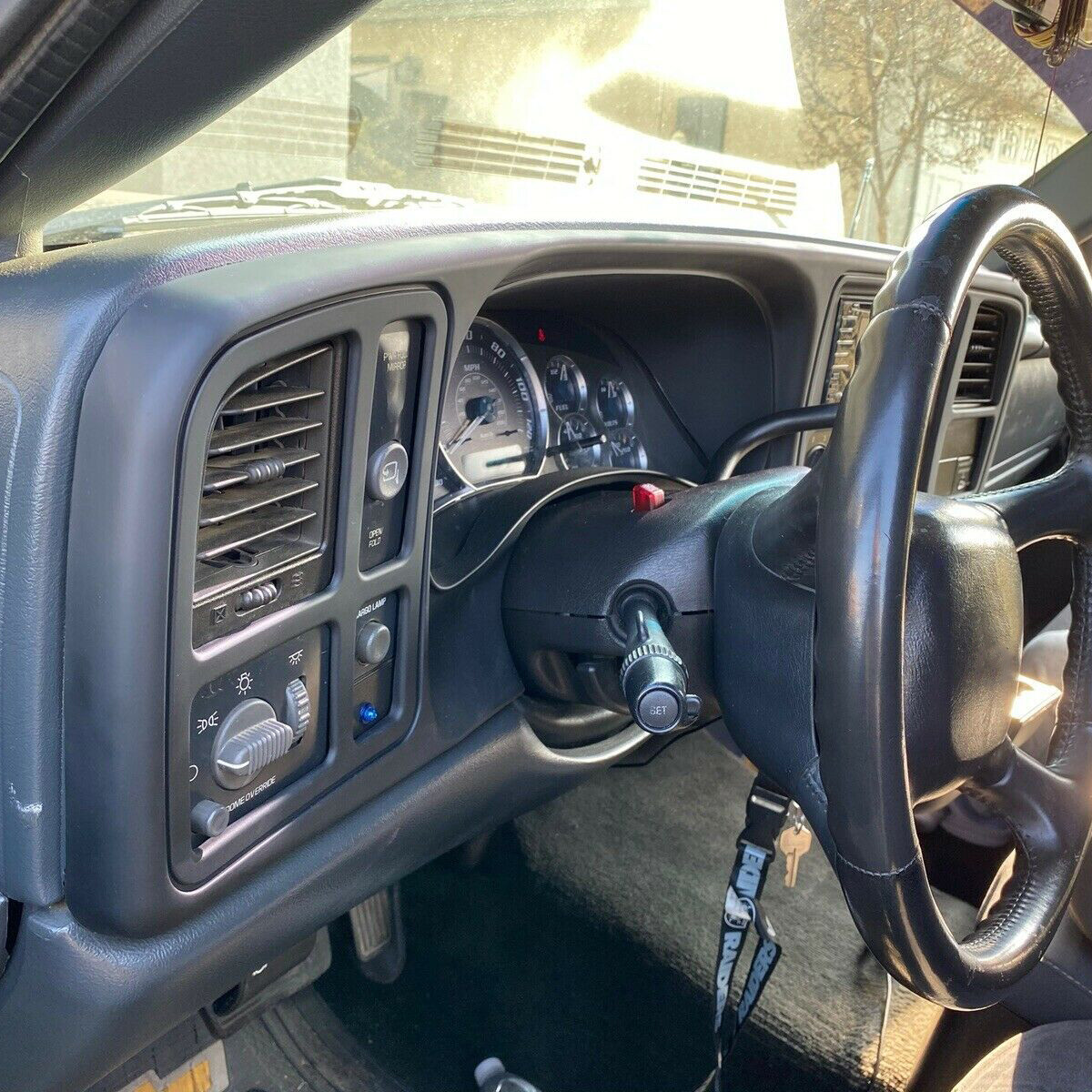 Double DIN Truck Dash Kit For Chevy Silverado GMC Sierra 1999-02 Matte Black ABS