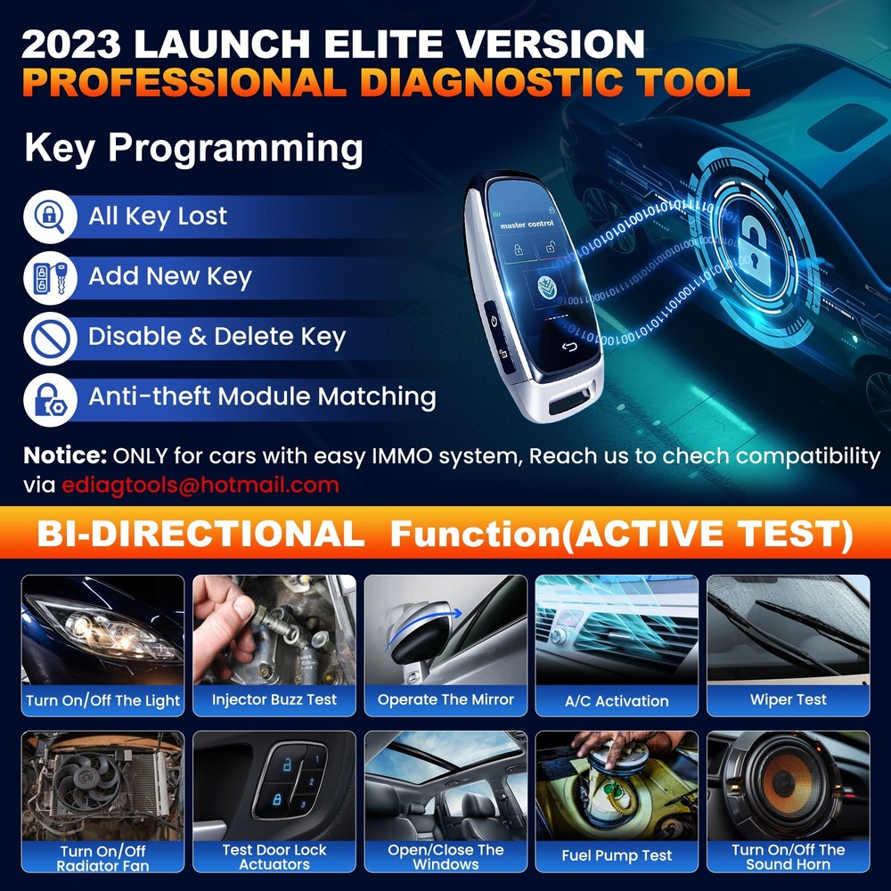 LAUNCH X431 Creader Elite V2.0 for Benz Bidirectional Diagnostic Tool Scanner