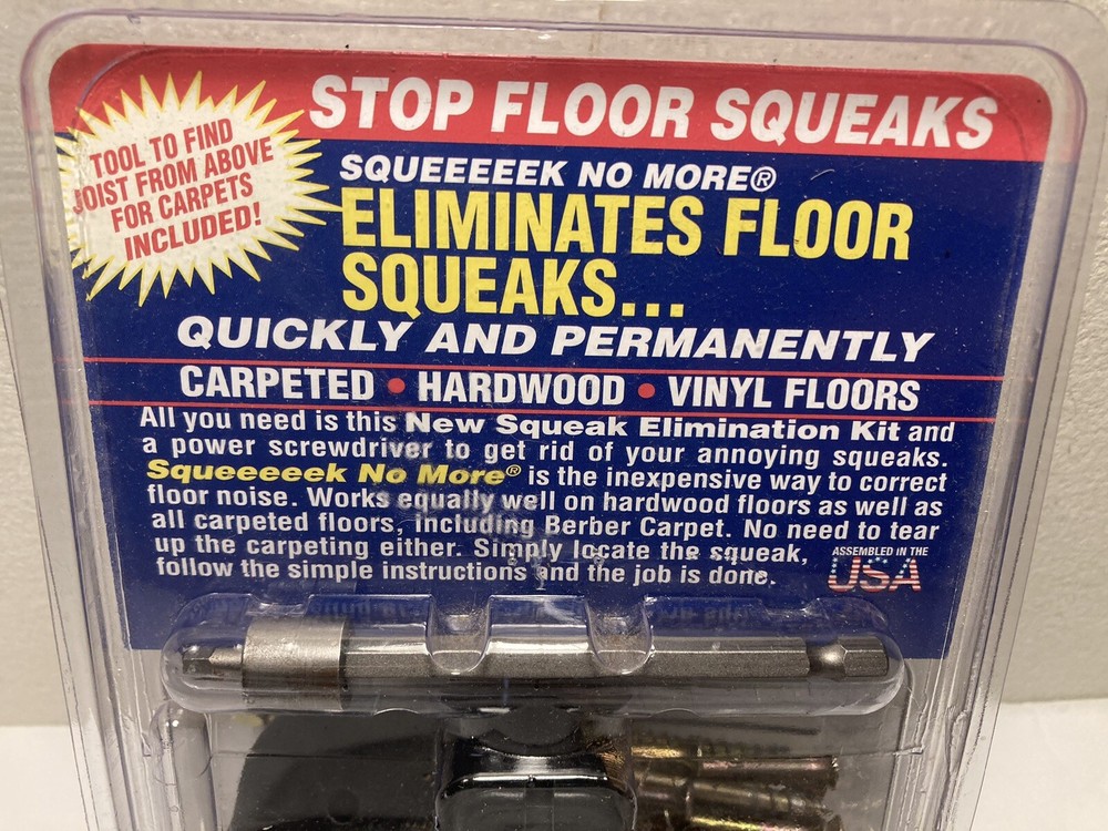 SQUEEEEEK NO MORE Screw Stops Repairs & Eliminates Floor Squeaks