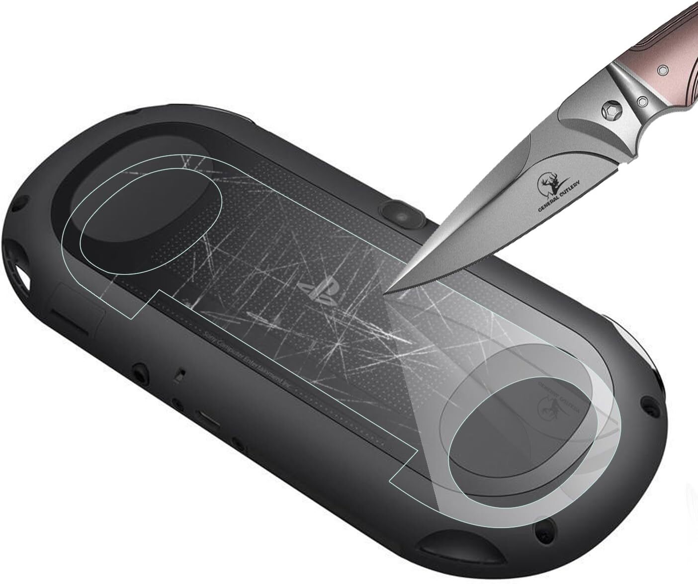 (4-Pack) 2 Front+2 Back Covers Screen Protectors for Sony Playstation Vita 1000,