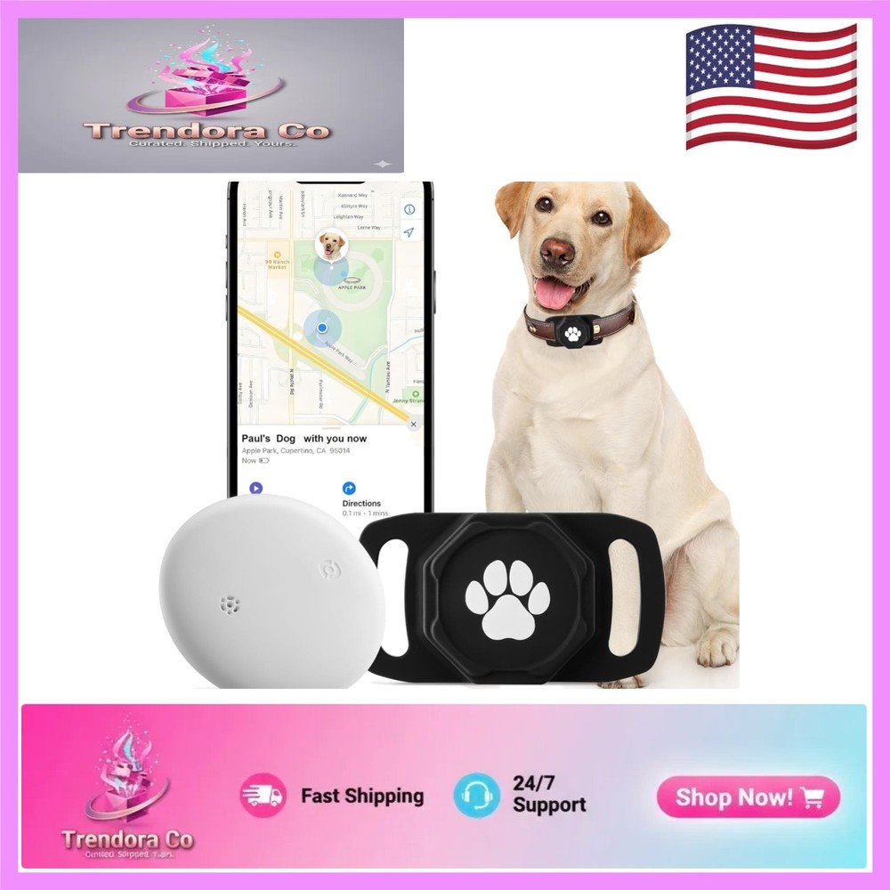 Smart Pet Tracker Device - Sleek Waterproof Design, No Subscription Fee, Android