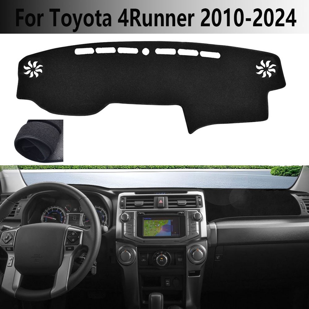 Black For Toyota 4Runner 2010-2024 Dashmat Dash Cover Dashboard Mat Car Cover
