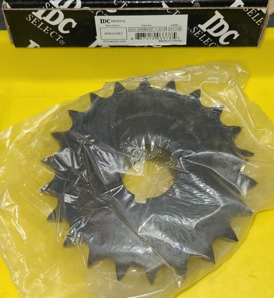IDC H50B22F 1-3/16 Roller Chain Sprocket, 50, 22 Teeth
