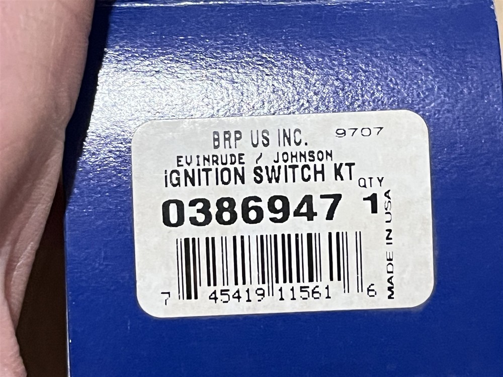 OEM Johnson Evinrude OMC 386947 Ignition Switch Kit
