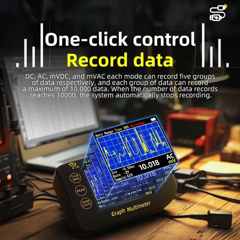 Multimeter Temperature Resistance Voltage Continuity Multitester High Precisions