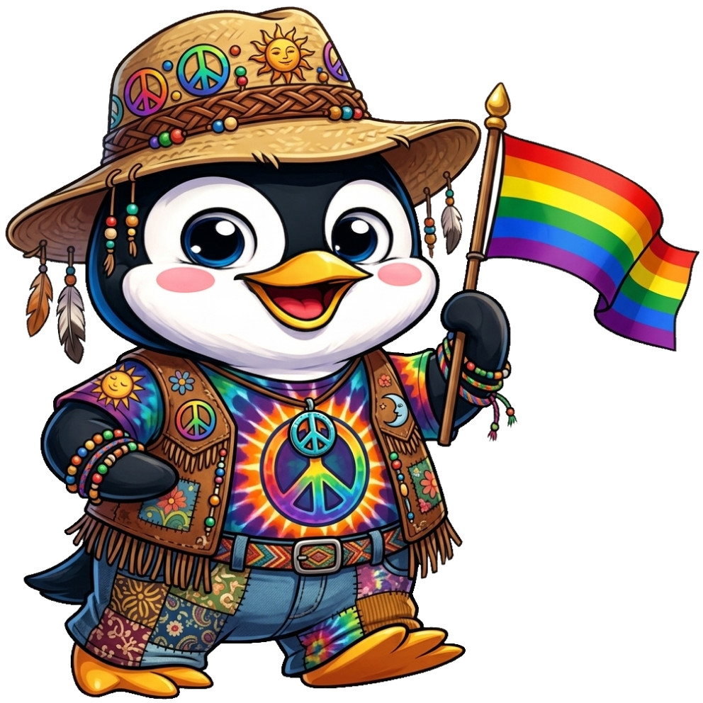 30 Custom Rainbow Penguin Personalized Address Labels