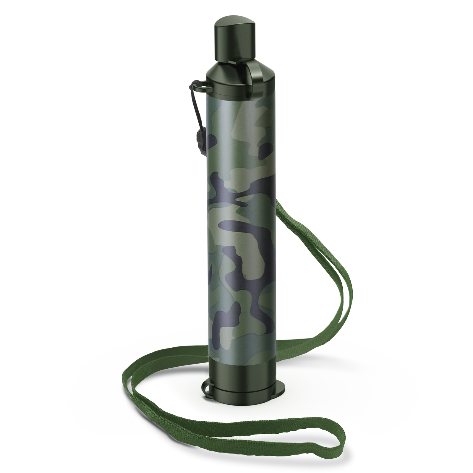 1-6,Camo Water Filter Straw Portable Personal Water Purification Filter Survival