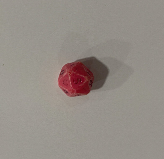 Dungeons and Dragons Opaque Pink d20 D&D