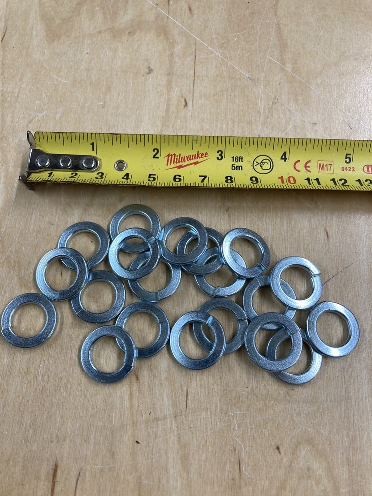 (20) 12mm Metric Split Lock Washer Zinc Plated