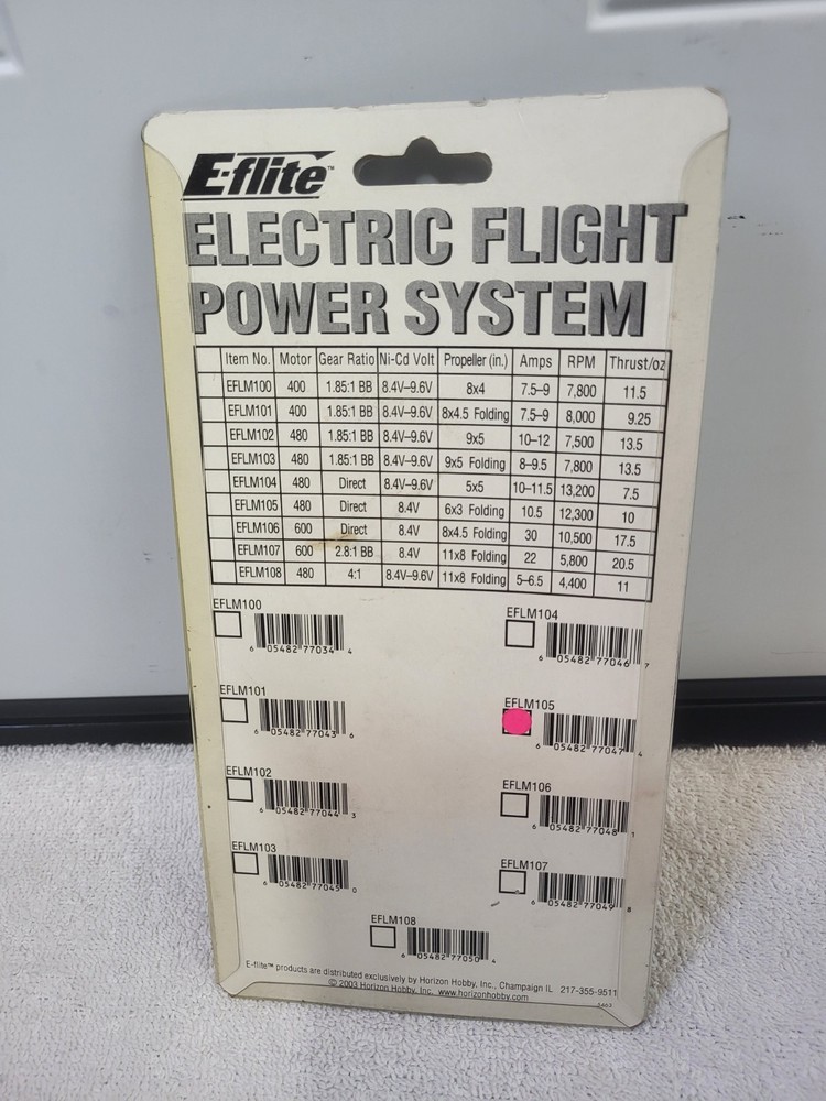 Eflite eflm105 Electric Flight Power System