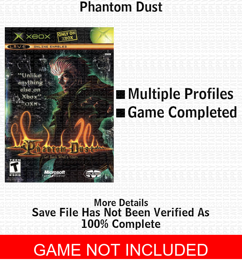 Phantom Dust XBOX USB Save 100% Unlocked