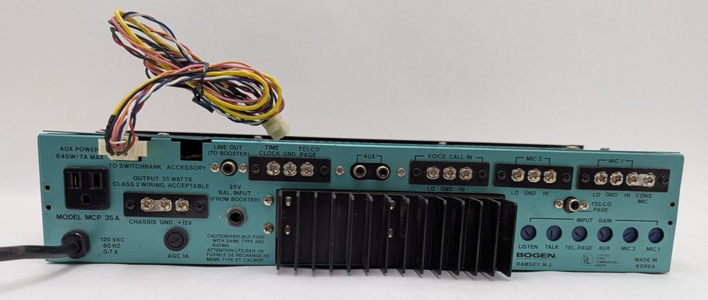 Bogen MCP35A Intercom Console Master Controller / Control Panel - Working *READ*