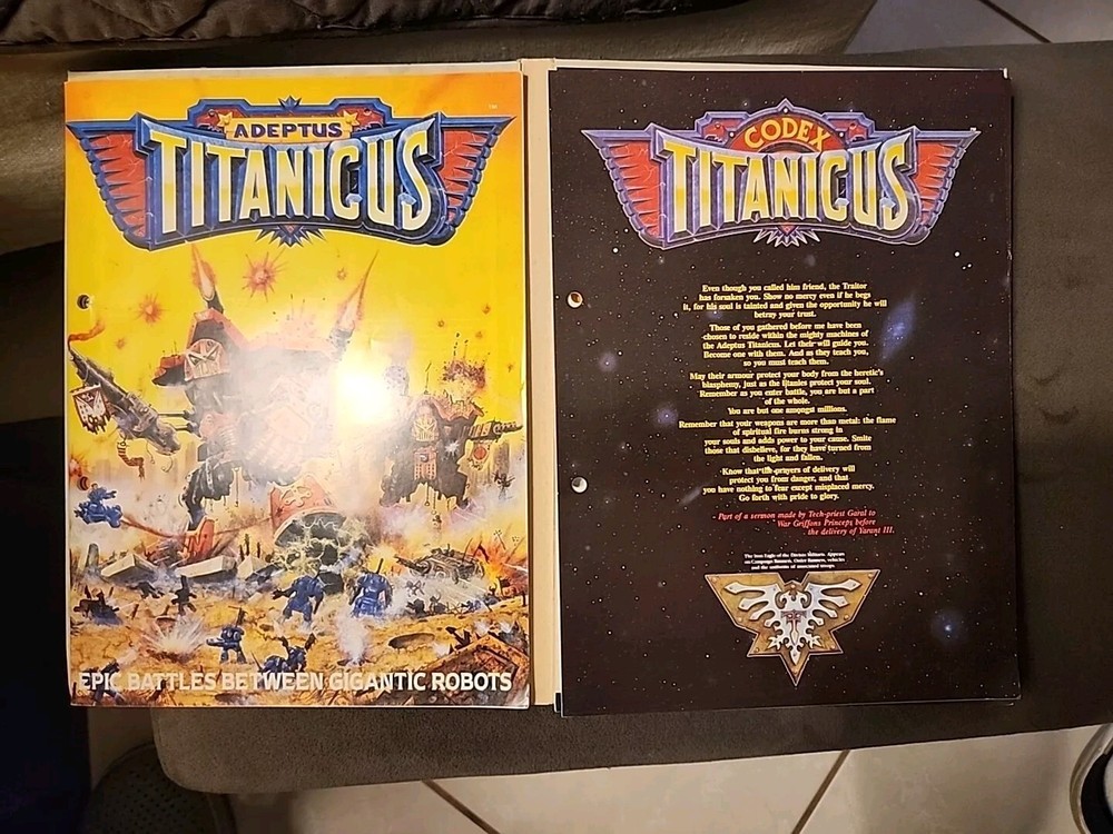 Games Workshop Warhammer Codex Titanicus Expansion Rules For Epic Battles. 1989