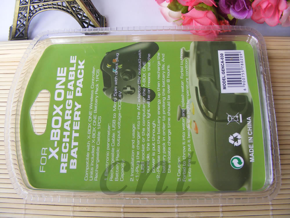 FOR Xbox One S Wireless Controller Rechargeable Battery Pack + USB Cable