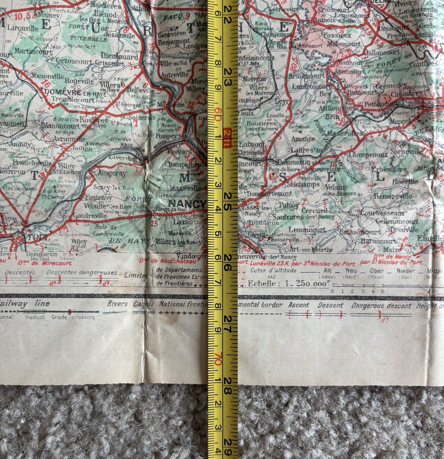 WW1 US Military Rare Bring Back French Map