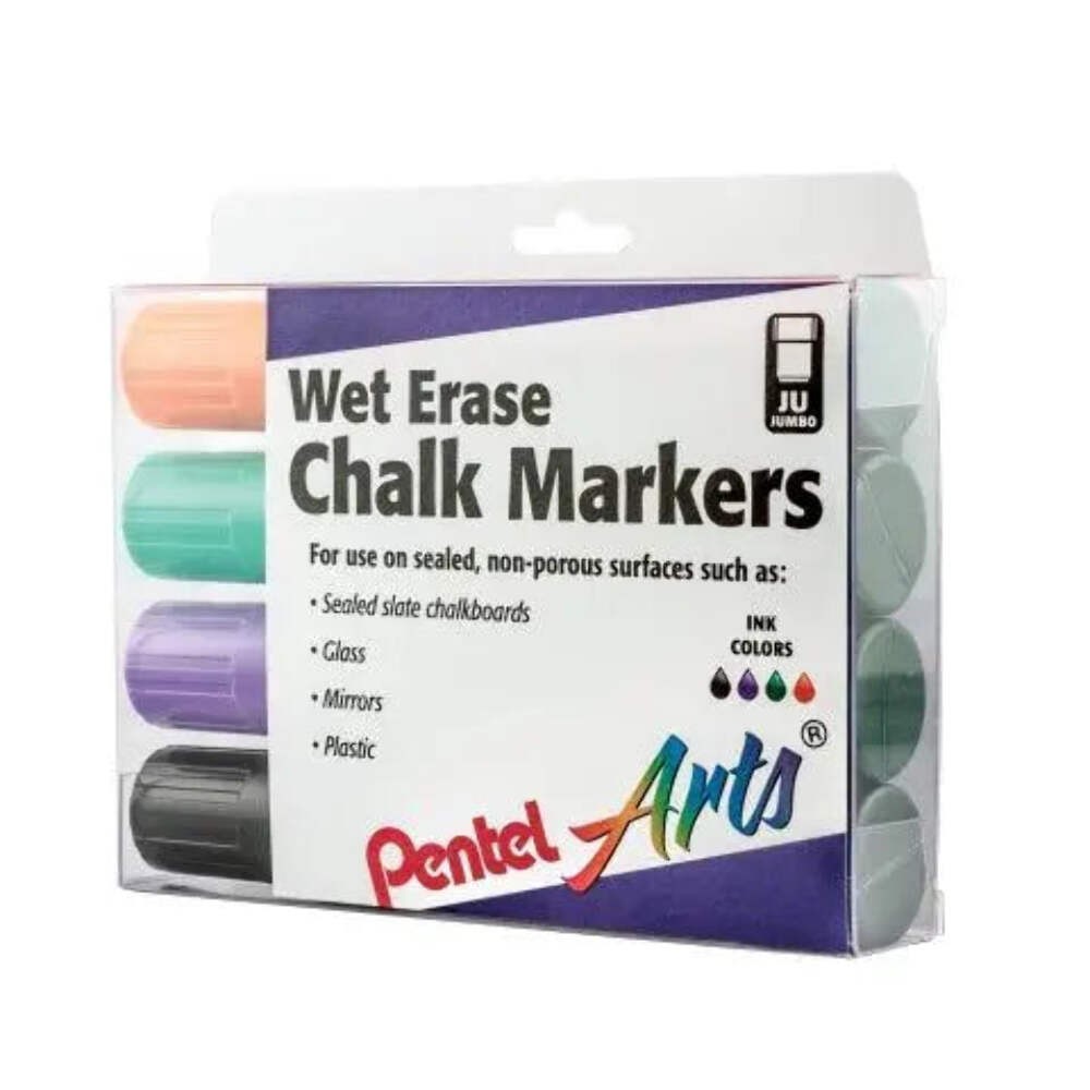 Wet Erase Jumbo-Tip Chalk Marker - 4-pack