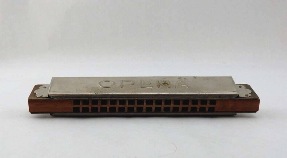 Vintage Opera Harmonica C Note Poland 32 Holes Double Row