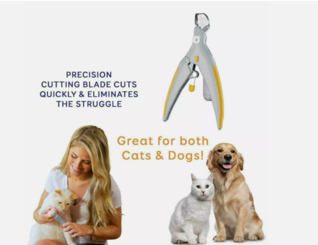 Pet Care Pet Nail Clippers Trimmer with LED Light 5X Magnification for Dogs Cat