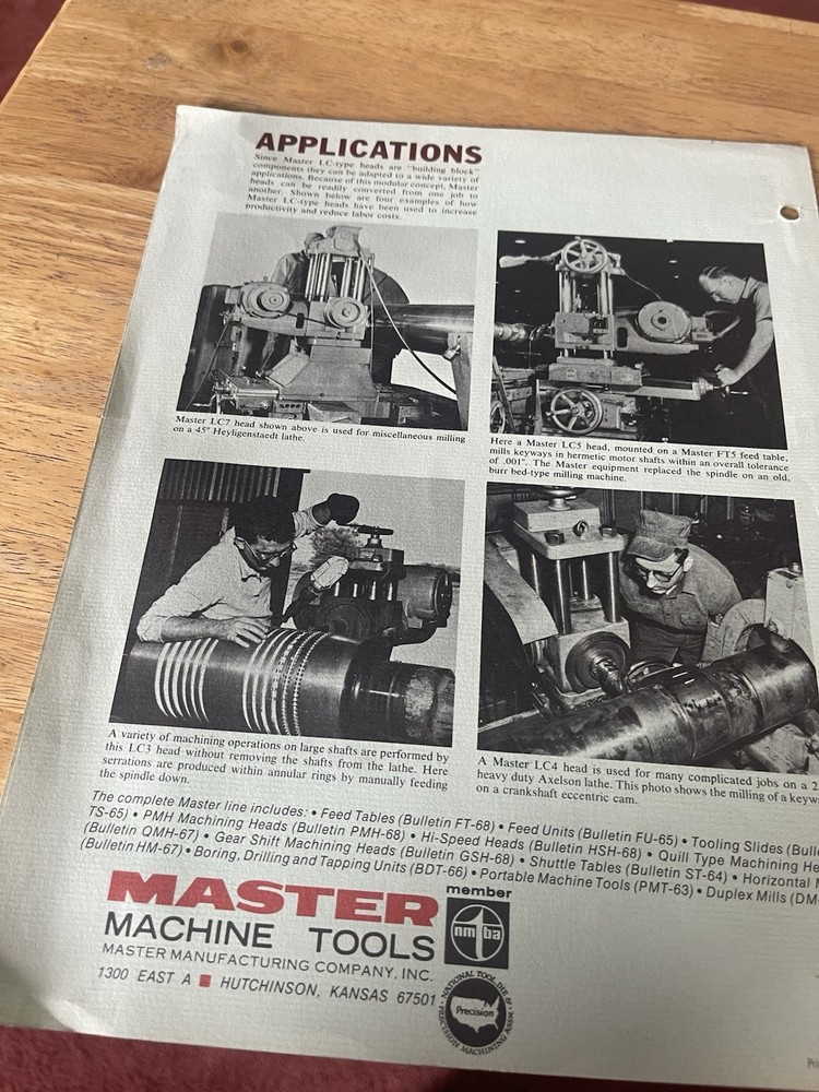 Master Manufacturing Machine Tools LAC-68