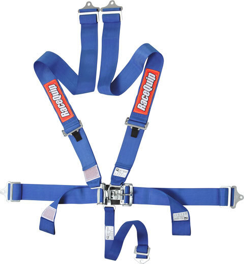 RaceQuip 711021 Blue 5-Point Latch + Link Harness Set SFI 16.1 Pull Down Adjust