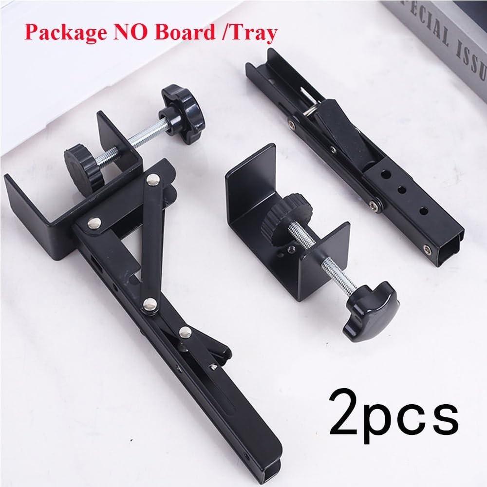 Quick Install Under Desk Keyboard Holder Bracket - Adjustable & Foldable Design