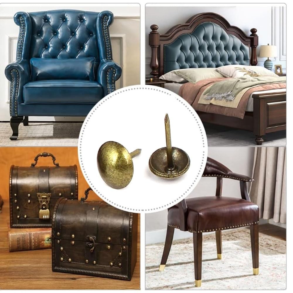 Decorative Upholstery Nail Tacks Furniture Trim Nails 100 Pack