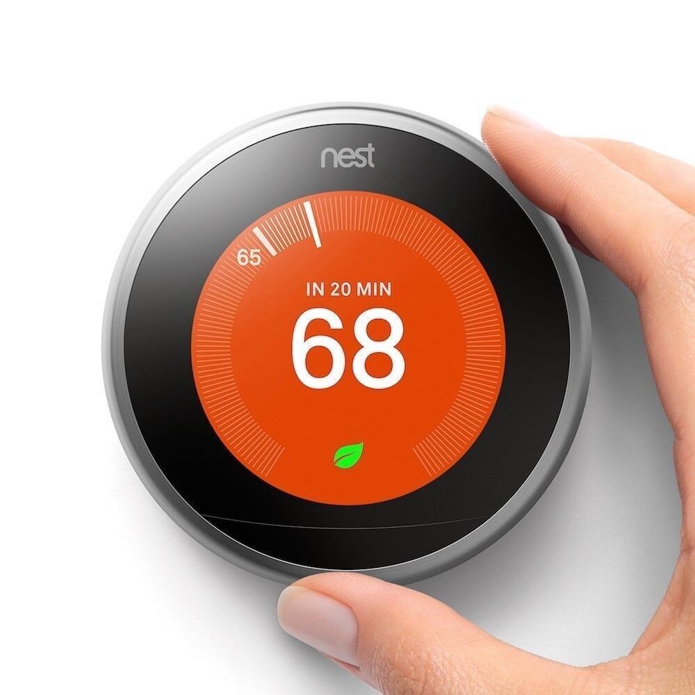 Google Nest 3rd Generation Learning WIFI Thermostat: T3007ES Stainless Steel A+