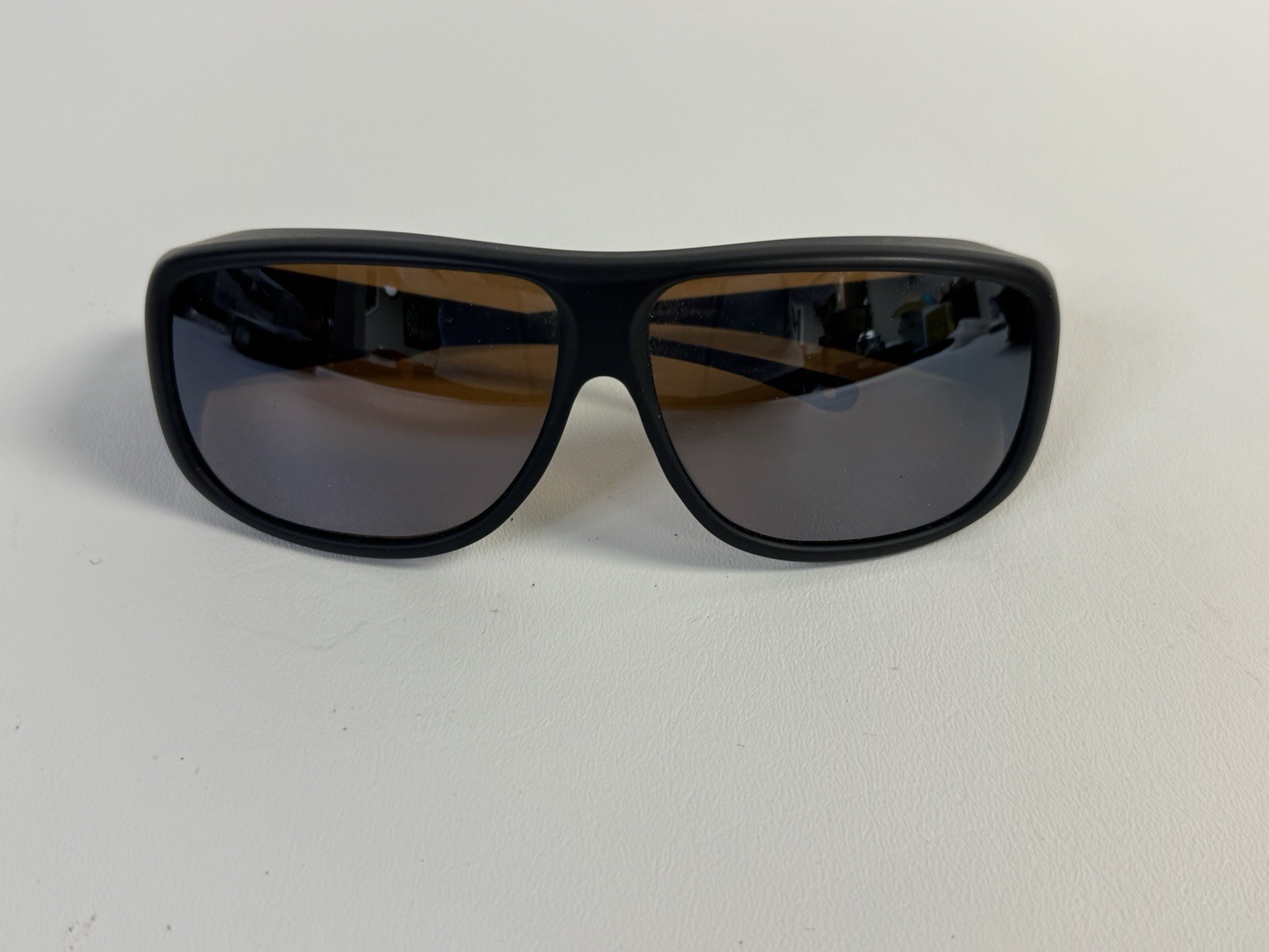 JONATHAN PAUL Polarized XL Sunglasses Fitovers Aviator Black Amber AV001A