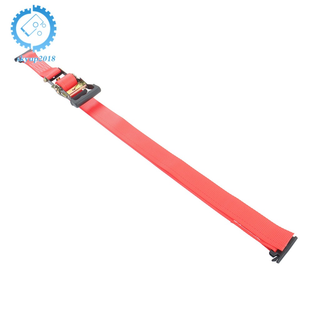 For ATV Trailer UTV Red E Track Wheel Chock Set&8' Red Ratchet Straps Polyester