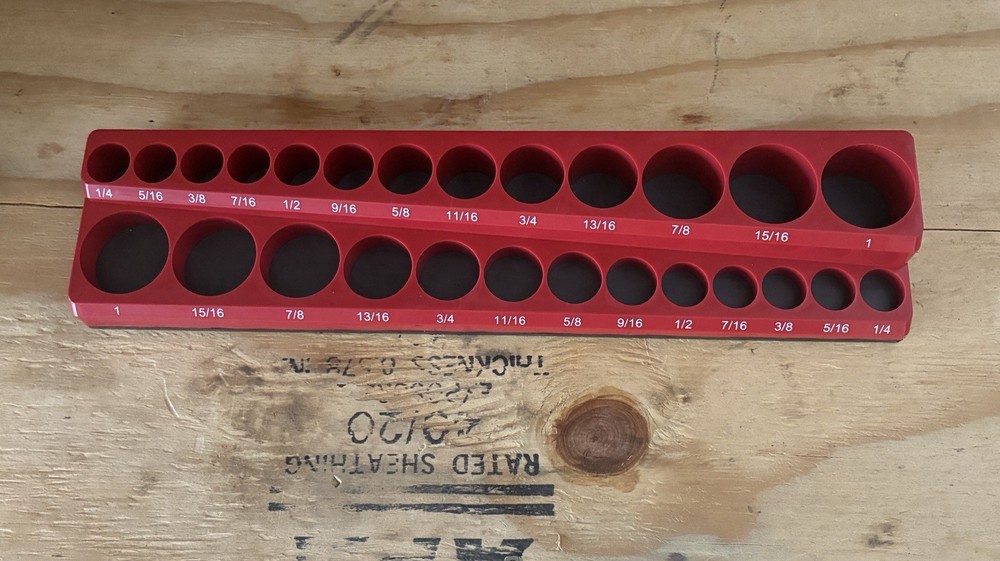 U.S. General Magnetic Socket Organizer 3/8” Drive SAE