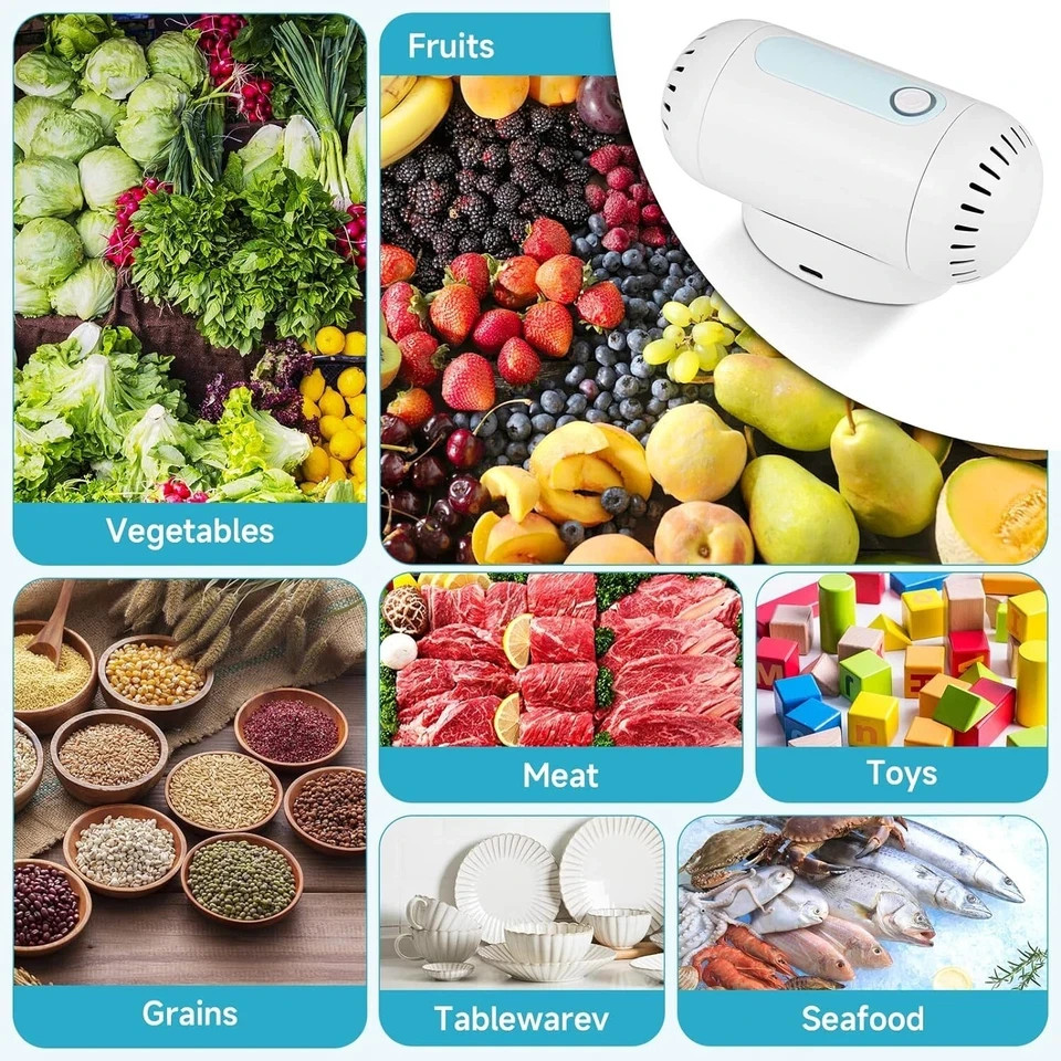 Dual-Core Fruit and Vegetable Washing Machine, Portable USB Rechargeable