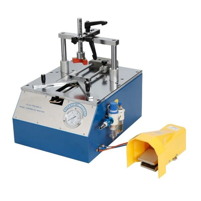 Bench-Top Type Picture Frame Underpinner Desktop Pneumatic Nail Angle Machine-
